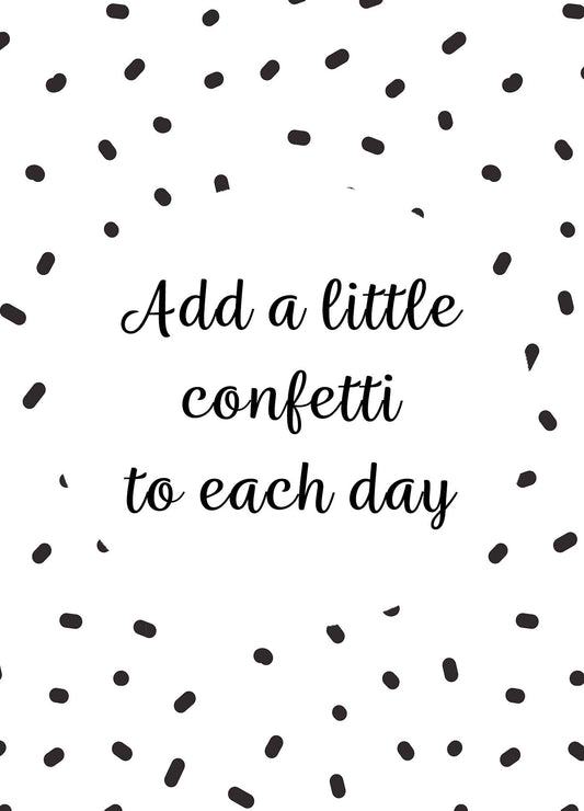 Kaart - Add a little confetti to each day