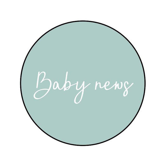 Stickers baby news groen