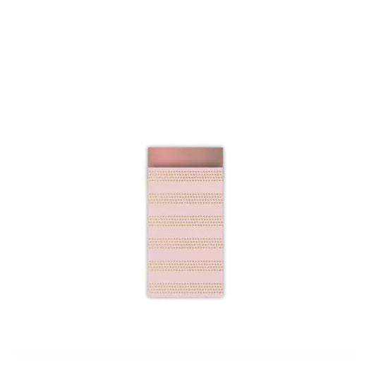 Cadeauzakjes raster stripes | roze/goud - S