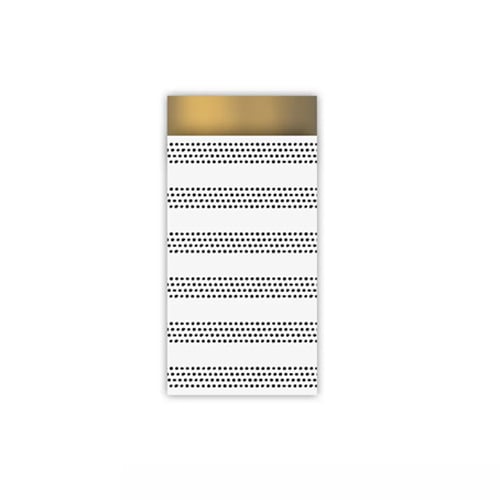 Cadeauzakjes raster stripes | wit/zwart/goud - S
