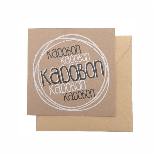 Kadobon, kraft vierkant