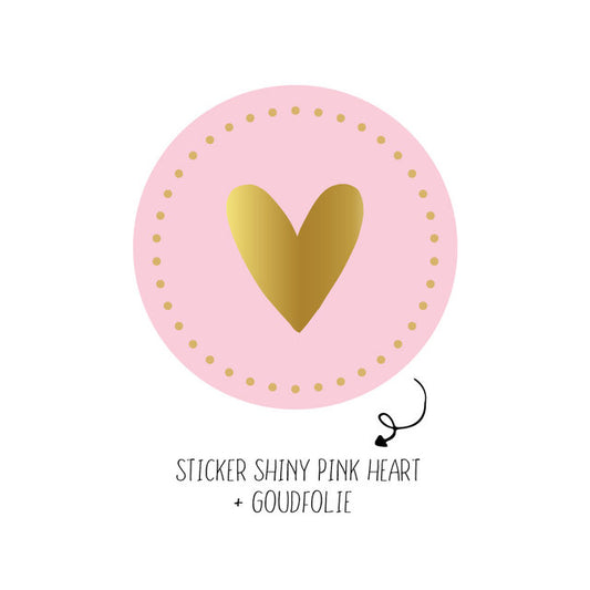 Stickers - hart roze/goud